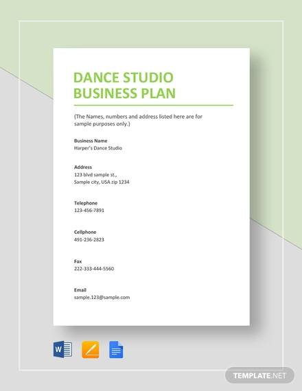 free business plan template for mac pages